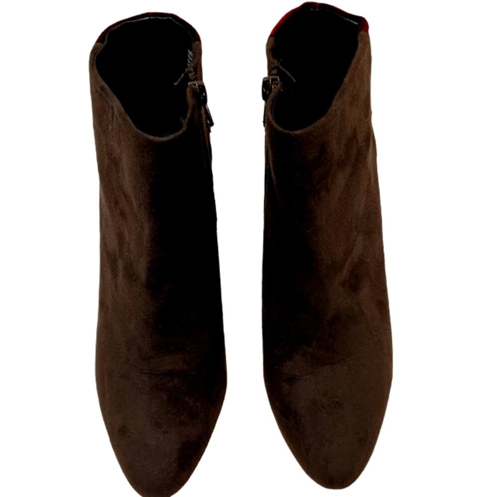 Faryl Roen Ankle Boots Sz 8.5 Maroon Colorblock Jeweled Cowgirl Boho Patchwork - Picture 11 of 16